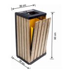 Square Wooden Indoor Trash Can