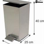 Square Pedal Trash Can with Shock Absorbers