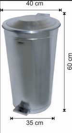 ПЕДАЛЬНАЯ МУСОРНАЯ УРНА (ГАЛЬВАНИЗИРОВАННАЯ)