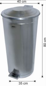 PEDALI ÇÖP KOVASI (GALVANİZ) — изображение 4